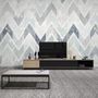 Zigzag Pattern with Dot Work Wallpaper Mural