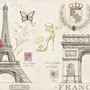Colorful Drawing Eiffel Tower Wallpaper Mural
