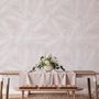 Soft Pink Palm Leaf Tropical Leaves Wallpaper Mural