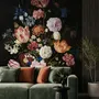 Elegant Dutch Dark Floral Bouquet Wallpaper Mural