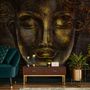 Buddhist Art Gold Style 3D Look Buddha Wallpaper Mural