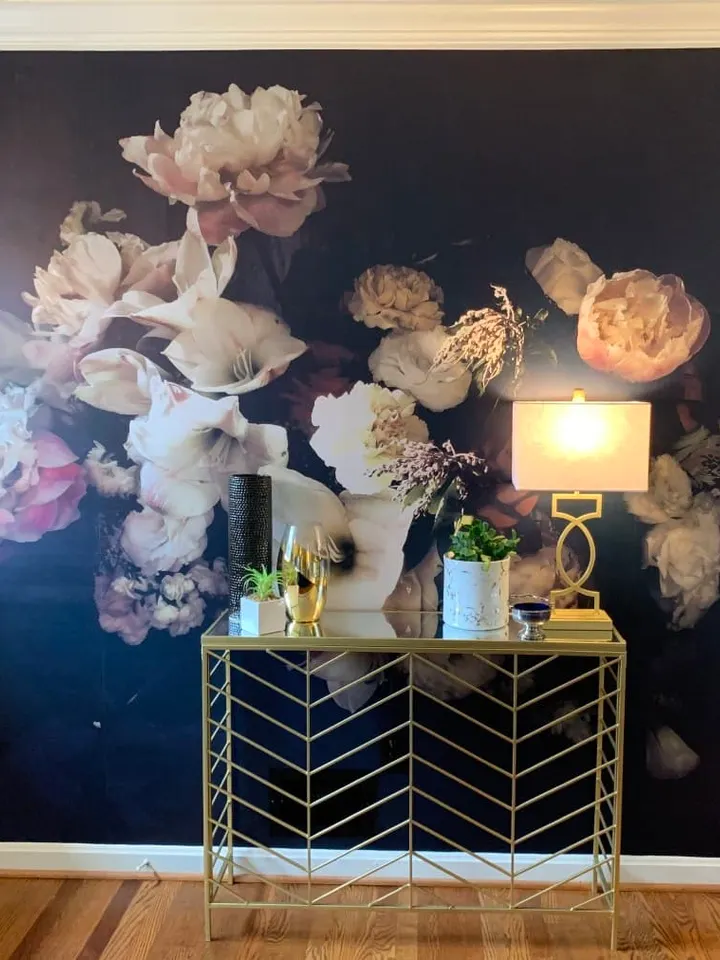 Dutch Dark Floral Wallpaper Mural