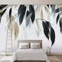 Dark Vintage Leaves Wallpaper Mural