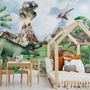 Kids Dinosaur with Trex Jurassic World Wallpaper Mural