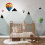 Papier peint enfants montagnes et montgolfière