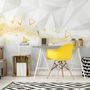 Geometric Yellow Trigon Pattern Wallpaper Mural