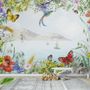 Sea View with Garden Flowers Wallpaper Mural
