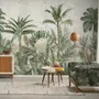 Watercolor Vintage Tropical Forest Wallpaper Mural