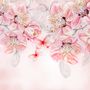 Cherry Blossom Vine Flowers Wallpaper Mural