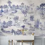 Vintage Monochrome Jouy Style Landscape Wallpaper Mural