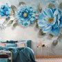 Aquarell Bohemian Blumen Fototapete