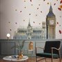 Londres Big Ben et Westminster avec feuilles d'automne Stickers muraux Sticker