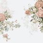 Vintage Pink Flowers Wallpaper Mural