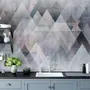 Watercolor Geometric Triangle Pattern Wallpaper Mural