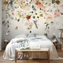 Watercolor Soft Peony Floral Blossom Wallpaper Mural