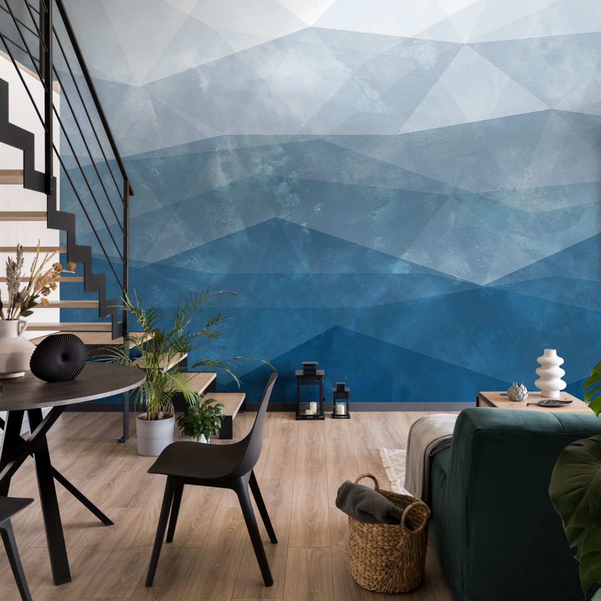 Abstract Geometric Shapes Wallpaper Mural - Peel and Stick