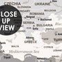 Papier peint panoramique de la carte politique blanche