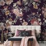 Papier peint bouquet floral vintage sombre