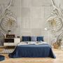 3D Embossed Look Marble Sunflower Wallpaper Mural