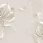 3D Embossed Look Magnolia Floral Art Wallpaper Mural