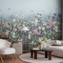 Soft Blooming Floral Meadow  Kids Wallpaper