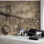 European Vintage City with Brooklyn Bridge Wallpaper Mural