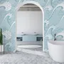 Kids Ocean Wave Pattern Wallpaper Mural