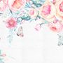 Vintage Watercolor Pink Flowers Wallpaper Mural