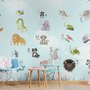 Papier peint panoramique Alphabet des animaux colorés