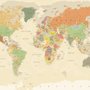 Colorful Political Map Wallpaper Mural