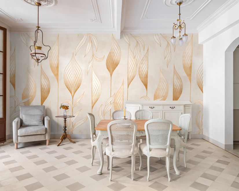 Boho Geometric Art Lines Wallpaper Mural