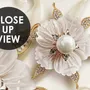 3D Look Pearl Daisy Floral Wallpaper Mural