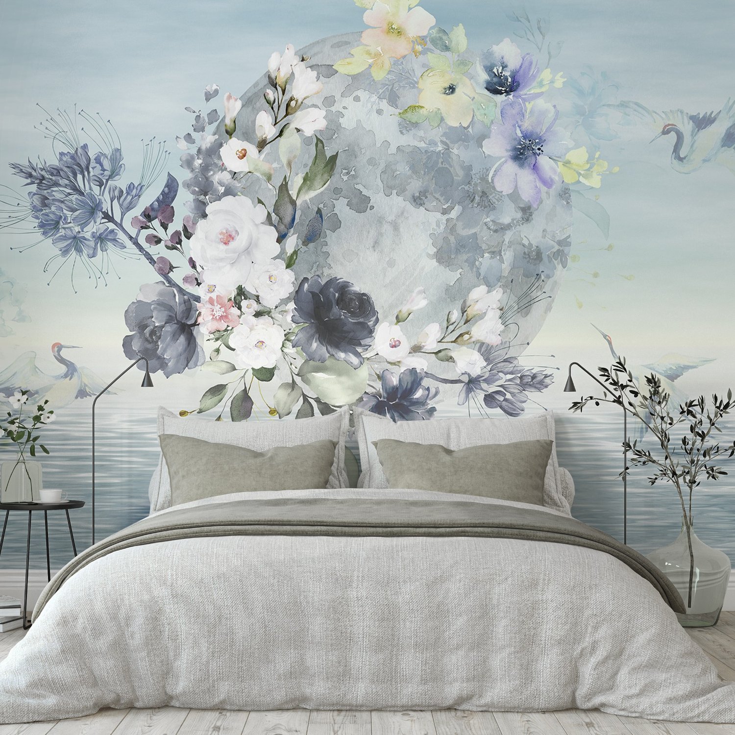 Blossom Bouquet Wallpaper Mural - Peel and Stick