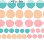 Pink Blue Colorful Doodle Polka Dots Wall Decal Sticker