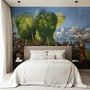 Medieval Lake Landscape with Boats Wallpaper Mural
