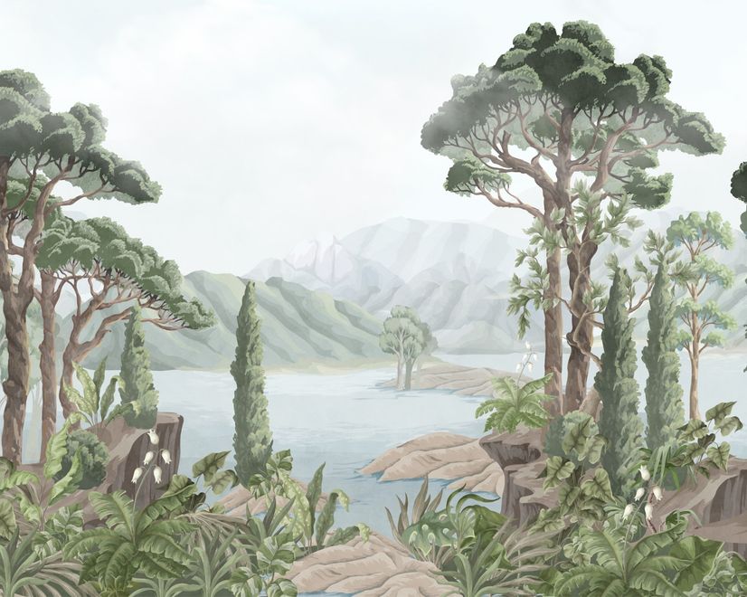 Rainforest Nature Tree Landscape Wallpaper Mural