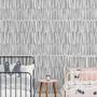 Abstract Minimalistic Black and White Line Wallpaper Mural