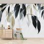 Dark Vintage Leaves Wallpaper Mural