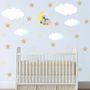 Nuage blanc et étoiles Stickers muraux