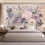 Papier Peint Panoramique Élégant Bouquet de Fleurs Botaniques Pastel