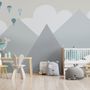 Cartoon Mountainscape Wallpaper Mural