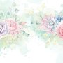 Watercolor Soft Floral Wallpaper Mural
