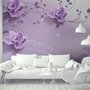 Fototapete 3D Optik Lila Blumen