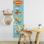 Kids Blue Height Chart Wall Sticker Decal