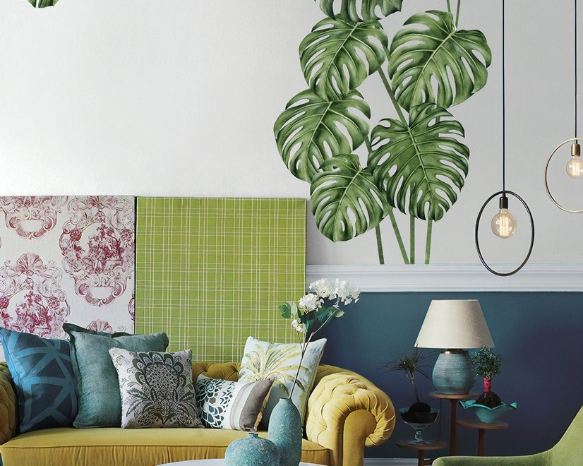 Watercolor Leafs Wall Decal Sticker
