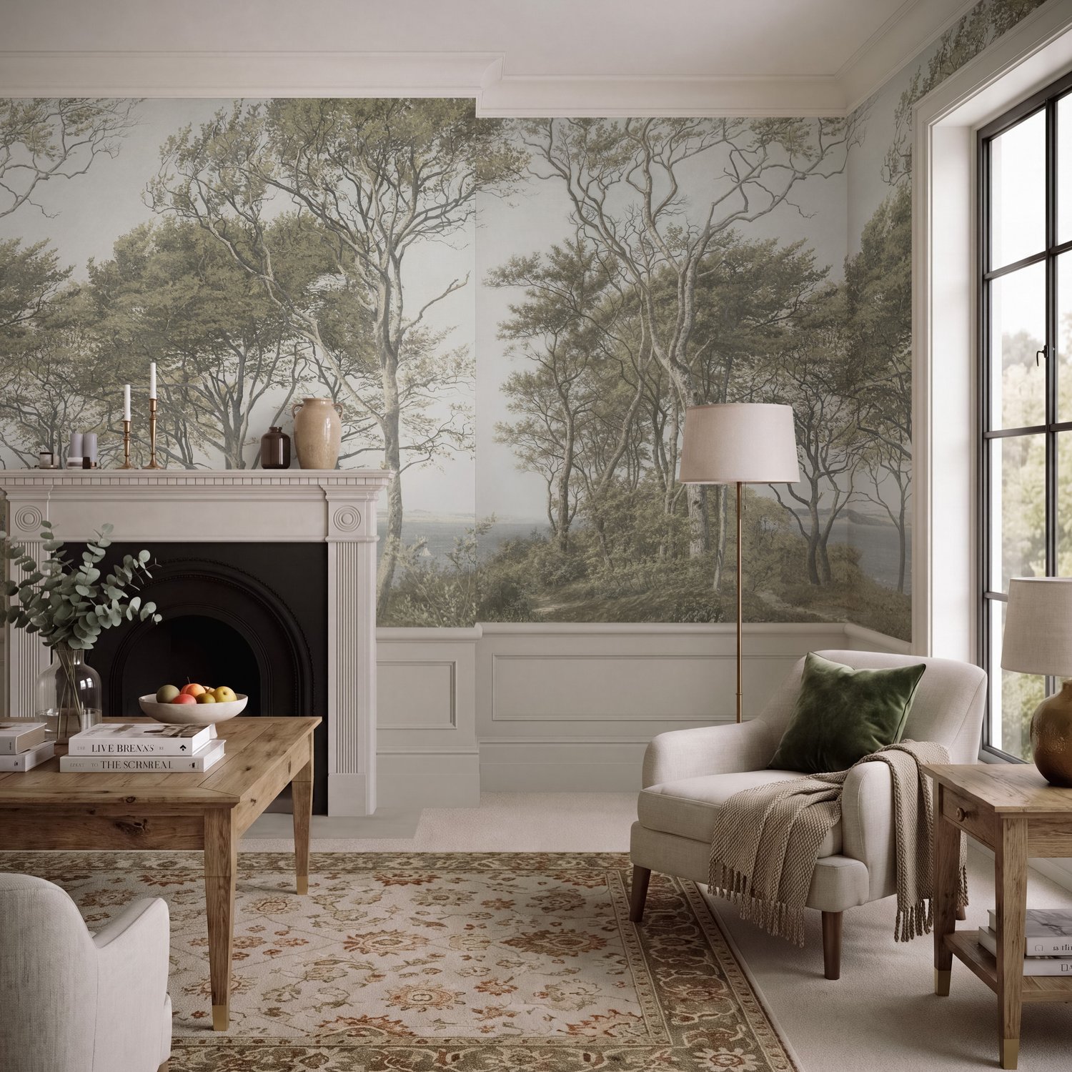 Coastal Tree Forest Wallpaper Mural - Peel and Stick