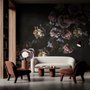 Papier peint panoramique rose foncé