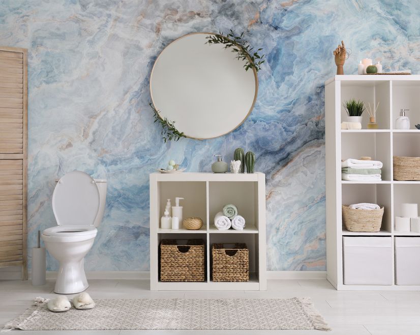 Blue Marble Art Wallpaper Mural