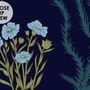 Little Herbs and Flowers on Dark Background Wallpaper Mural