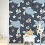 Fototapete mit Meeresschildkröte und Zebrafisch